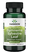 Full Spectrum Gymnema Sylvestre Leaf (Джимнема Сильвестр Лист) 400 мг 100 капсул (Swanson)