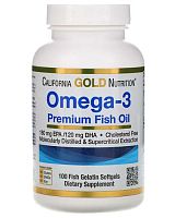 Omega-3 Premium Fish Oil 100 капс (California Gold Nutrition)