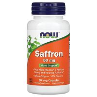 NOW Saffron (Шафран) 50 мг 60 капсул