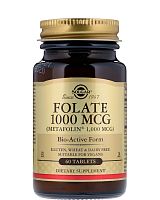 Folate as Metafolin (Фолат Метафолин) 1000 мкг 60 таблеток (Solgar)