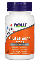 Glutathione (Глутатион) 250 мг 60 вег капсул (NOW)