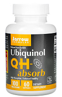 Ubiquinol QH-Absorb (Убихинол) QH-абсорбент 100 мг 60 гелевых капсул (Jarrow Formulas)