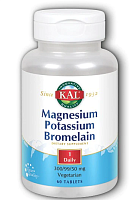 Magnesium Potassium Bromelain (Магний Калий Бромелайн) 60 таблеток (KAL)