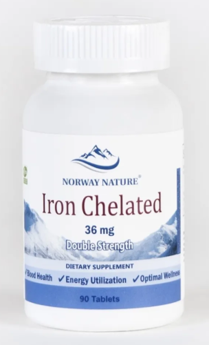 Iron Chelated 36 мг 90 таблеток (Norway Nature)