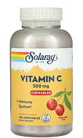 Vitamin C Chewables (Витамин С) натуральная вишня 500 мг 100 жевательных таблеток (Solaray)