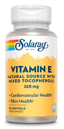 E d-Alpha Tocopherol (Витамин E d-альфа-токоферол) 400 МЕ 50 гелевых капсул (Solaray)