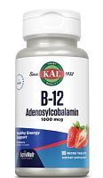 B-12 Adenosylcobalamin (Аденозилкобаламин) ActivMelt клубника 1000 мкг 90 микро таблеток (KAL)