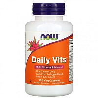 Daily Vits (мультивитамины и микроэлементы) 120 вег капсул (NOW)