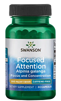 Focused Attention Alpinia Galanga (Концентрированное внимание Alpinia Galanga без кофеина) 300 мг 30 капсул (Swanson)