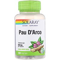 Pau D'Arco (Кора муравьиного дерева) 550 мг 100 капсул (Solaray)