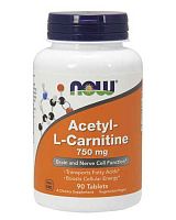 Acetyl L-Carnitine 750 мг 90 табл (NOW)