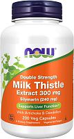 Double Strength Silymarin Milk Thistle Extract (Экстракт расторопши двойная сила действия) 300 мг 200 вег капсул (NOW)