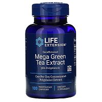 Mega Green Tea Extract Decaffeinated (Мега экстракт зеленого чая без кофеина) 100 вег. капсул (Life Extension)