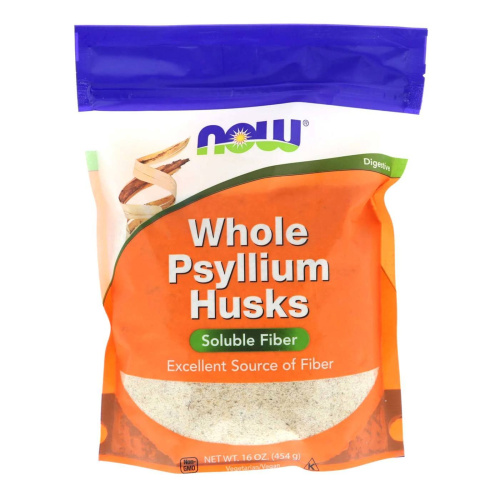 Whole Psyllium Husks (Цельная оболочка семян подорожника) 454 грамм (NOW)