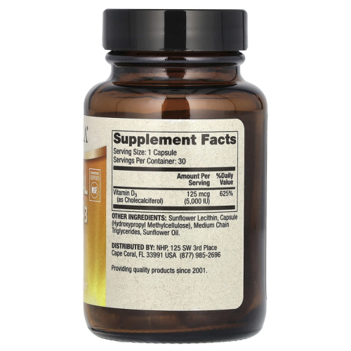 Liposomal Vitamin D3 (липосомальный витамин D3) 5000 МЕ 30 капсул фото 2