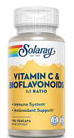 Vitamin C & Bioflavonoid 1:1 ratio 250 мг 100 вег капсул (Solaray)