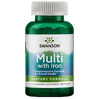 Multi whith Iron Century Formula (Мультивитамины с железом) 130 таблеток (Swanson)