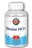Betaine HCl 250 мг 250 таблеток (KAL)