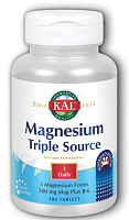 Magnesium Triple Source Sustained Release (Магний тройной источник пролонгированного действия) 500 мг 100 таблеток (KAL)