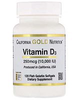 Vitamin D3 10.000 IU 120 капс (California Gold Nutrition)
