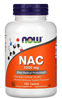 NAC (N-ацетилцистеин) 1000 мг 120 таблеток (NOW)