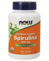 Spirulina 500 mg 200 табл (NOW)