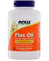 Flax Oil 1000 мг 120 softgels капс (NOW)