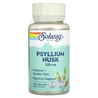 Psyllium Husk (Шелуха подорожника) 525 мг 100 вег. капсул (Solaray)