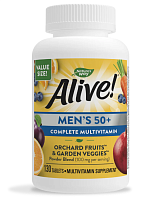 Alive! Men's 50+ Complete Multivitamin (мультивитамины для мужчин старше 50 лет) 130 таблеток (Nature's Way)