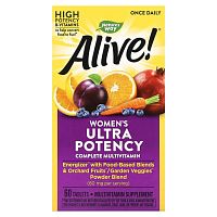 Alive! Once Daily (ультра-эффективные мультивитамины для женщин) 60 таблеток (Nature's Way)