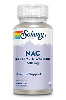 NAC N-Acetyl-L-Cysteine (N-ацетилцистеин) 600 мг 60 вег капсул (Solaray)