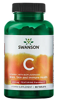 Vitamin C with Bioflavonoids - Featuring Pureway-C (витамин С с биофлавоноидами — с PureWay-C) 1000 мг 90 таблеток (Swanson)