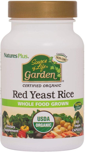 Source of Life Garden RED YEAST RICE (Органический красный дрожжевой рис) 600 мг 60 капсул (NaturesPlus)