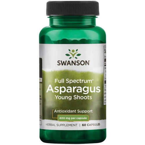 Full Spectrum Asparagus Young Shoots (молодые побеги спаржи полного спектра) 400 мг 60 капсул (Swanson)