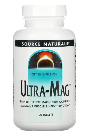 Ultra-Mag (Магниевый комплекс с витамином B6) 120 таблеток (Source Naturals)