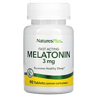 Melatonin (Мелатонин быстрого действия) 3 мг 90 таблеток (NaturesPlus)