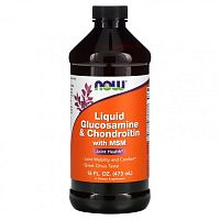 Liquid Glucosamine Chondroitin MSM (Жидкие глюкозамин и хондроитин с МСМ) цитрус 473 мл (NOW)