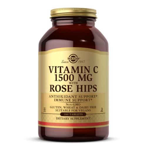 Vitamin C 1500 мг With Rose Hips (Витамин C с шиповником) 180 табл (Solgar)