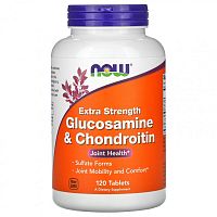 Extra Strength Glucosamine Chondroitin (глюкозамин и хондроитин с повышенной силой действия) 120 таблеток (NOW)