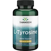 L-Tyrosine (L-тирозин) 500 мг 100 капсул (Swanson)