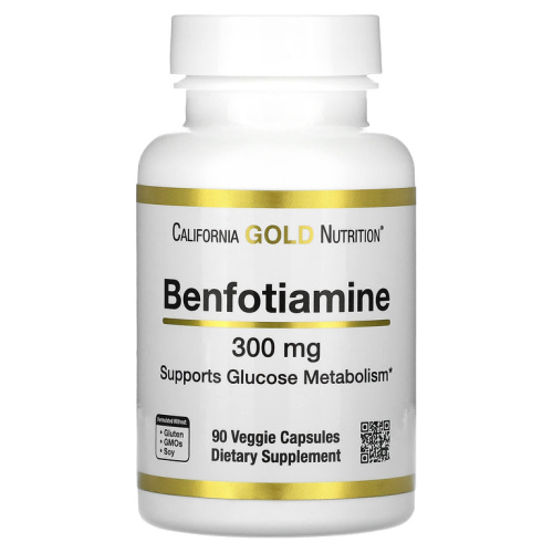 Benfotiamin (бенфотиамин) 300 мг 90 капсул (California Gold Nutrition) Benfotiamin (бенфотиамин) 300 мг 90 капсул (California Gold Nutrition)