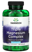 Triple Magnesium Complex (тройной комплекс магния) 400 мг 300 капсул (Swanson)