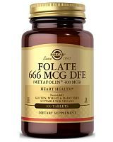 Folate 666 MCG DFE (Metafolin 400 мкг) Caps 100 капс (Solgar)