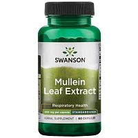 Mullein Leaf Extract Standardized 250 мг 60 капсул (Swanson)