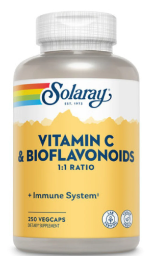 Vitamin C & Bioflavonoid 1:1 ratio 250 мг 250 вег капсул (Solaray)