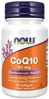 CoQ10 with Selenim & Vitamin E (Коэнзим Q10 с Селеном и Витамином Е) 50 гелевых капсул (NOW)