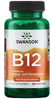 Vitamin B-12 (Витамин B12) 500 мкг 250 капс (Swanson)