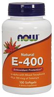 E-400 Mixed + Selenium (Витамин Е со смешанными токоферолами + Селен) 100 гелевых капсул (NOW)