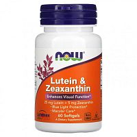 Lutein & Zeaxanthin (лютеин и зеаксантин) 60 гелевых капсул (NOW)