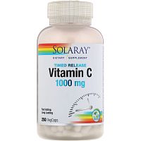 Vitamin C с замедленным высвобождением 1000 мг 250 капсул (Solaray)